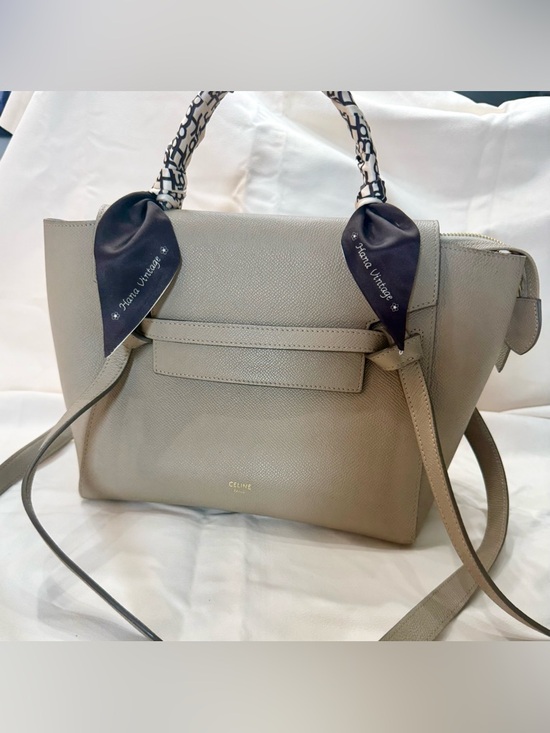 Celine Handbags - Celine Mini Belt Bag – Taupe Grey Grained Calfskin